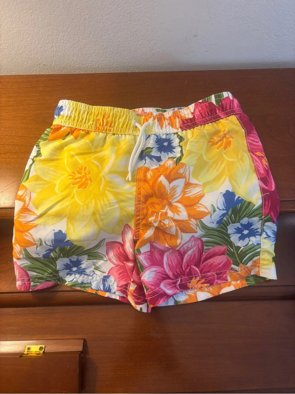 Janie and Jack Boys Dahlia Floral Swim Trunks Size 5